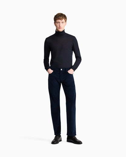 Five-pocket corduroy trousers in a cashmere blend