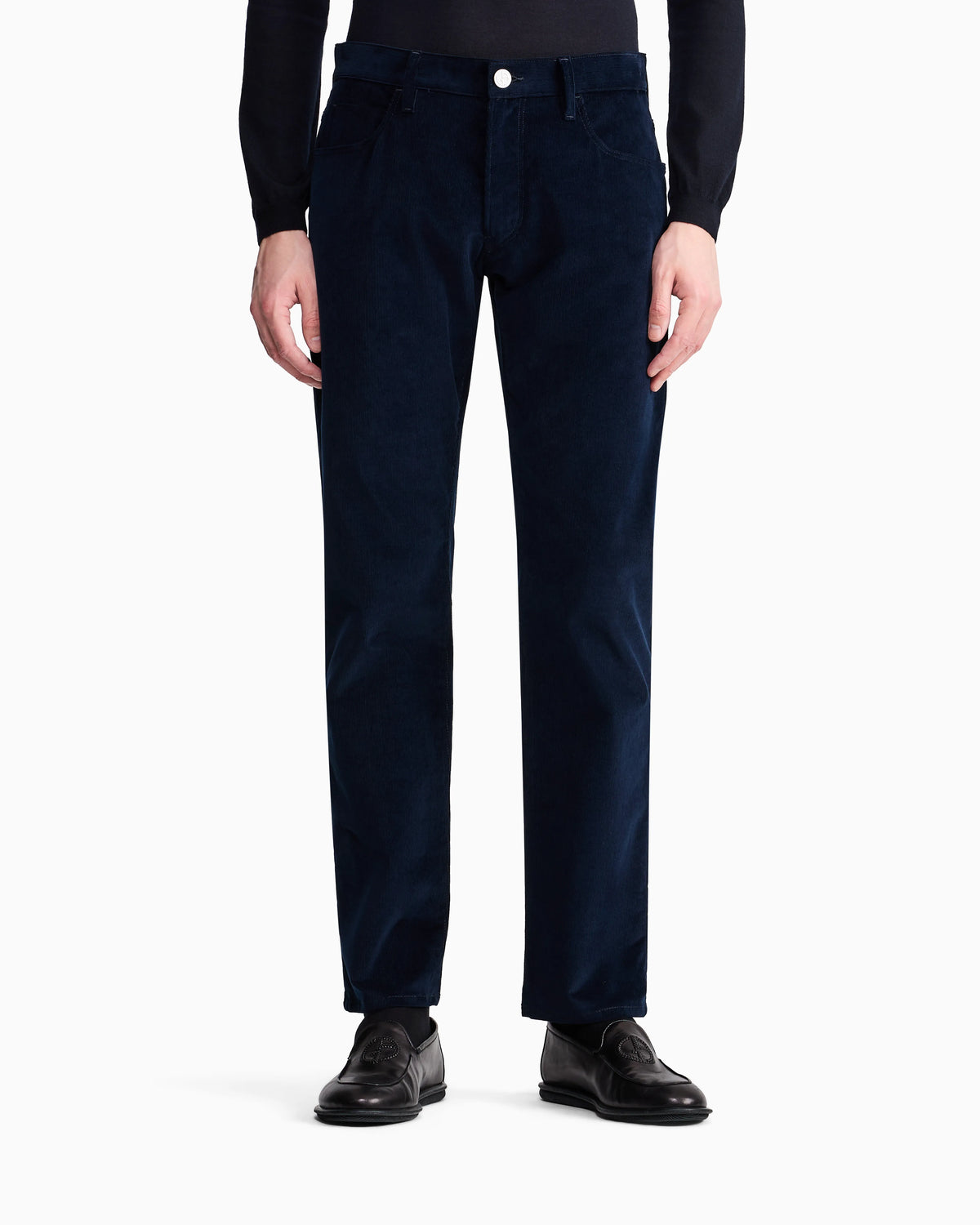 Five-pocket corduroy trousers in a cashmere blend