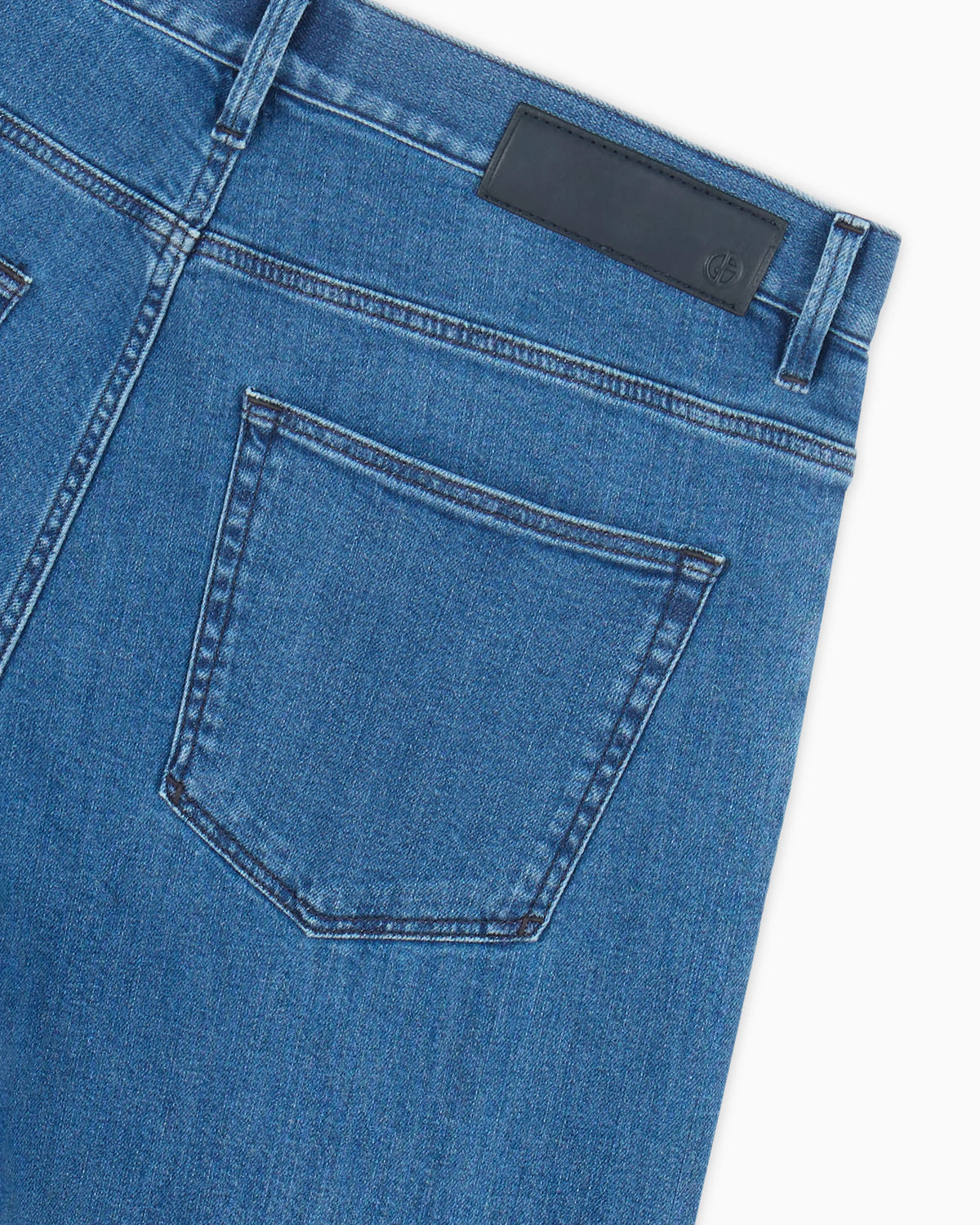 Five-pocket, regular-fit, stretch cotton-denim trousers