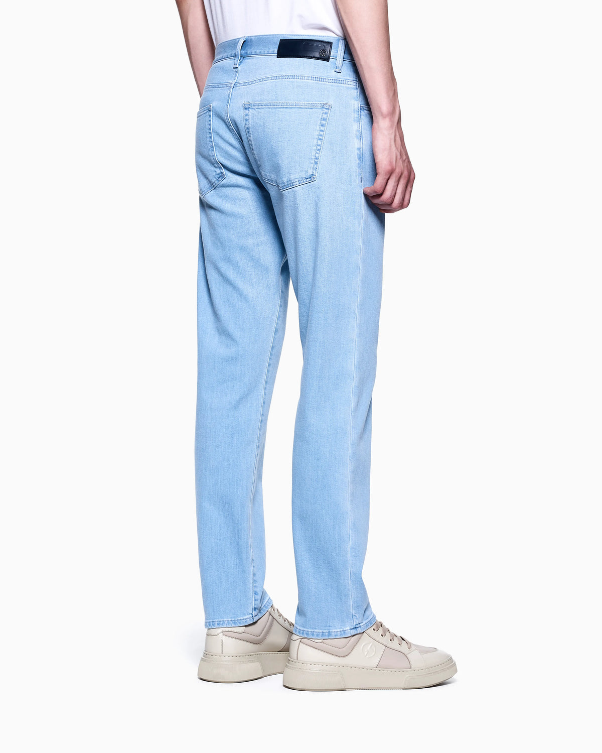 Five-pocket, regular-fit, stretch cotton-denim trousers
