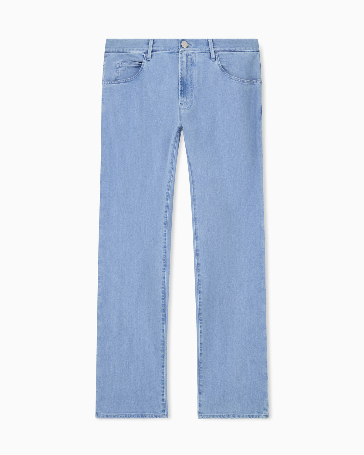 Five-pocket, regular-fit, stretch cotton-denim trousers