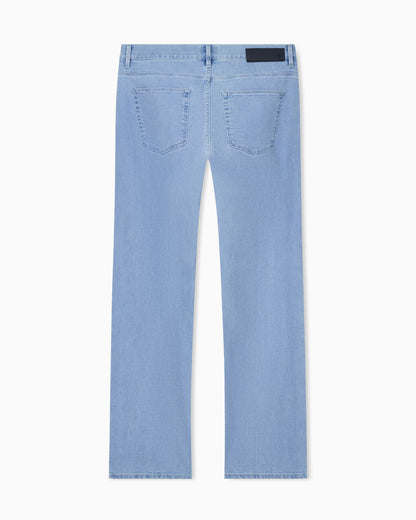 Five-pocket, regular-fit, stretch cotton-denim trousers