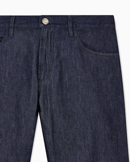 Regular-fit five-pocket trousers in silk and luxury cotton twill