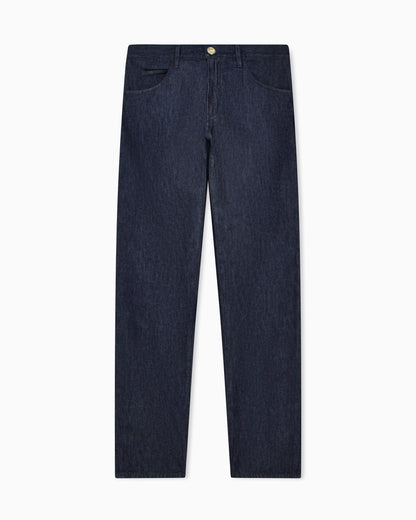 Regular-fit five-pocket trousers in silk and luxury cotton twill