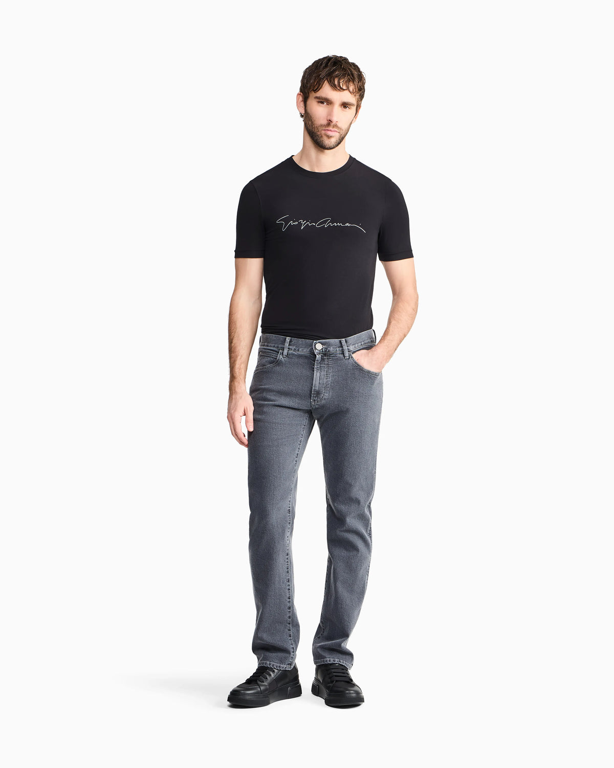 Five-pocket, regular-fit trousers in  cotton and modal