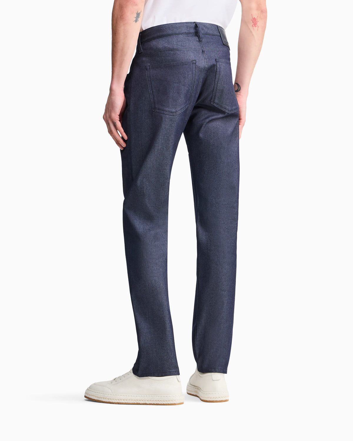 Stretch cotton denim twill jeans