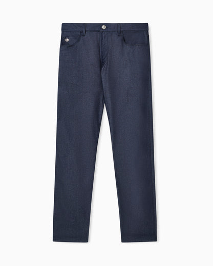 Stretch cotton denim twill jeans