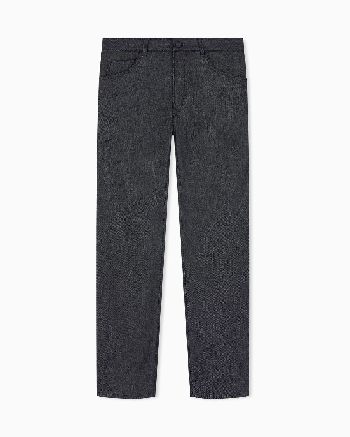 Regular fit 5-pocket pants in stretch cashmere-blend denim