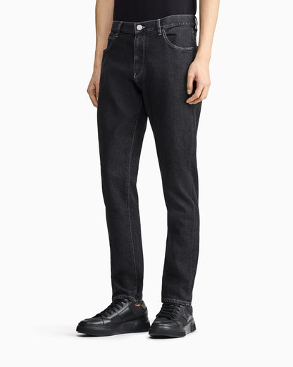 five-pocket, regular-fit trousers in cotton and modal