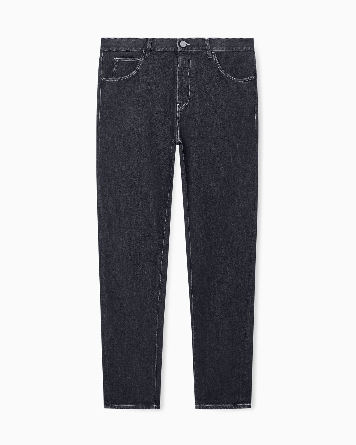 five-pocket, regular-fit trousers in cotton and modal