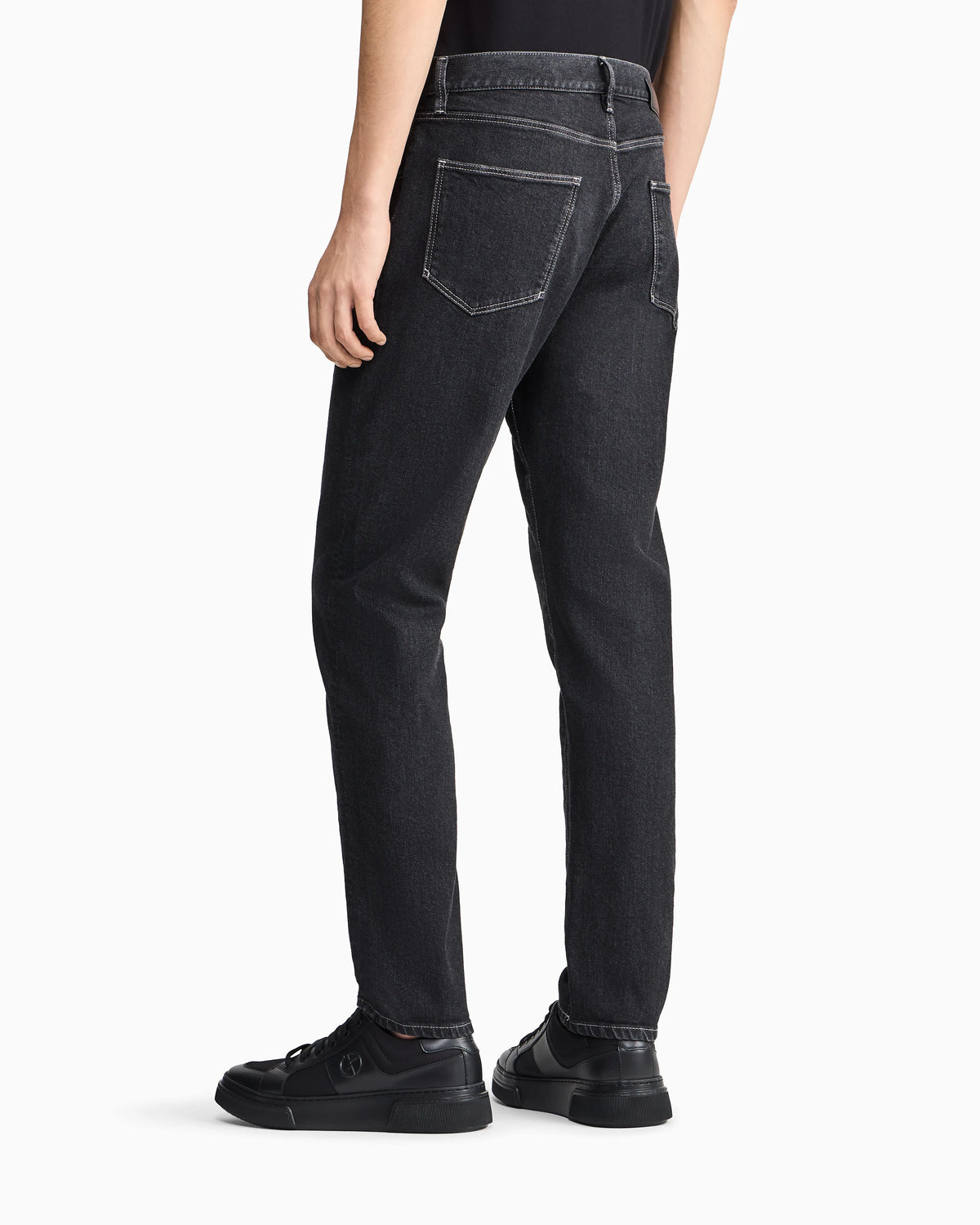 five-pocket, regular-fit trousers in cotton and modal