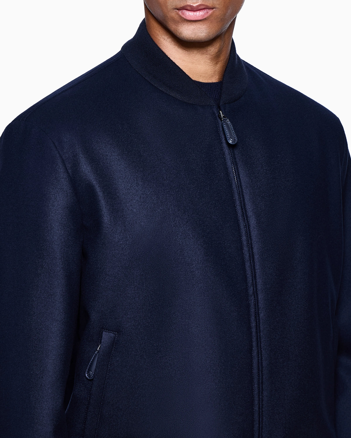 Cashmere drap blouson