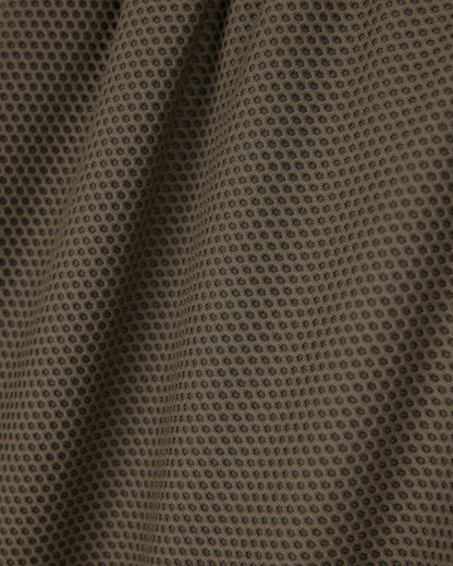 Flat front trousers in a technical gaufré honeycomb fabric