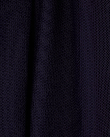 Flat front trousers in a technical gaufré honeycomb fabric