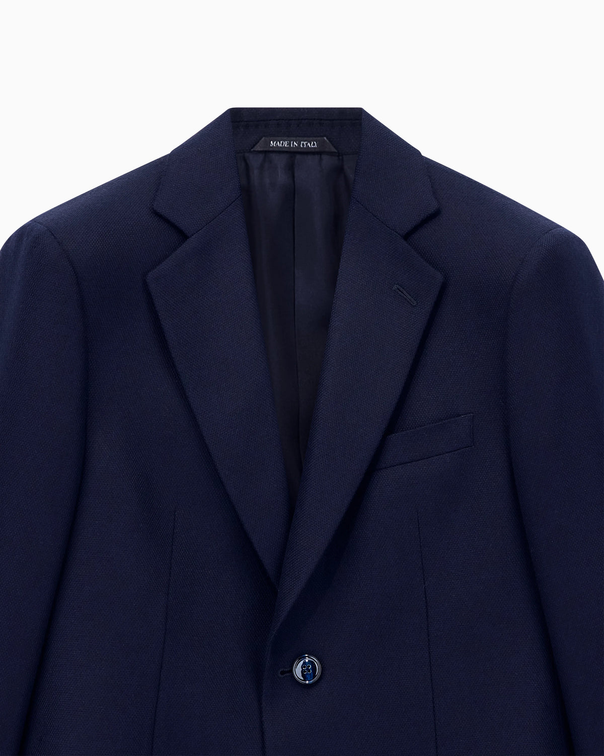 Single-breasted blazer in micro-patterned cashmere with lapels