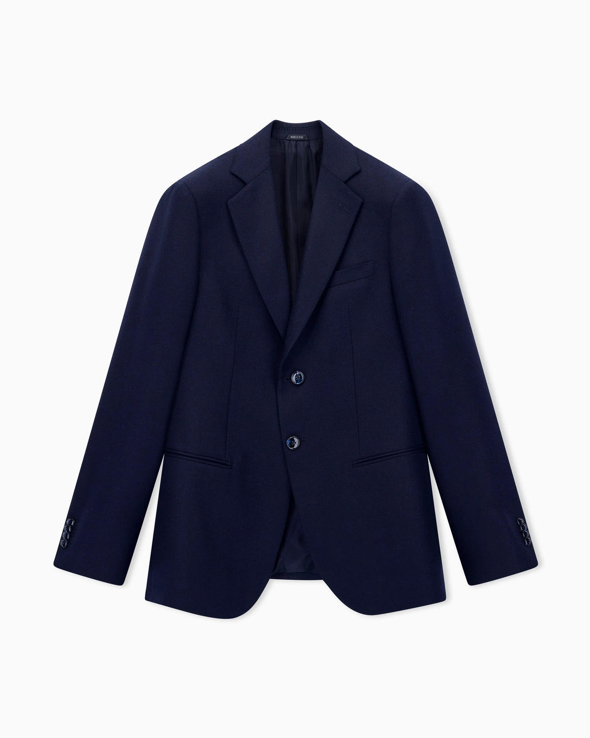 Single-breasted blazer in micro-patterned cashmere with lapels