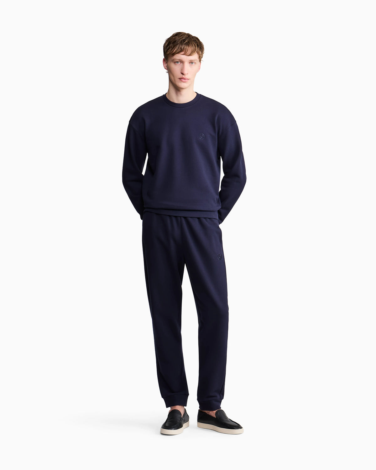 Cotton and cashmere crew-neck sweatshirt