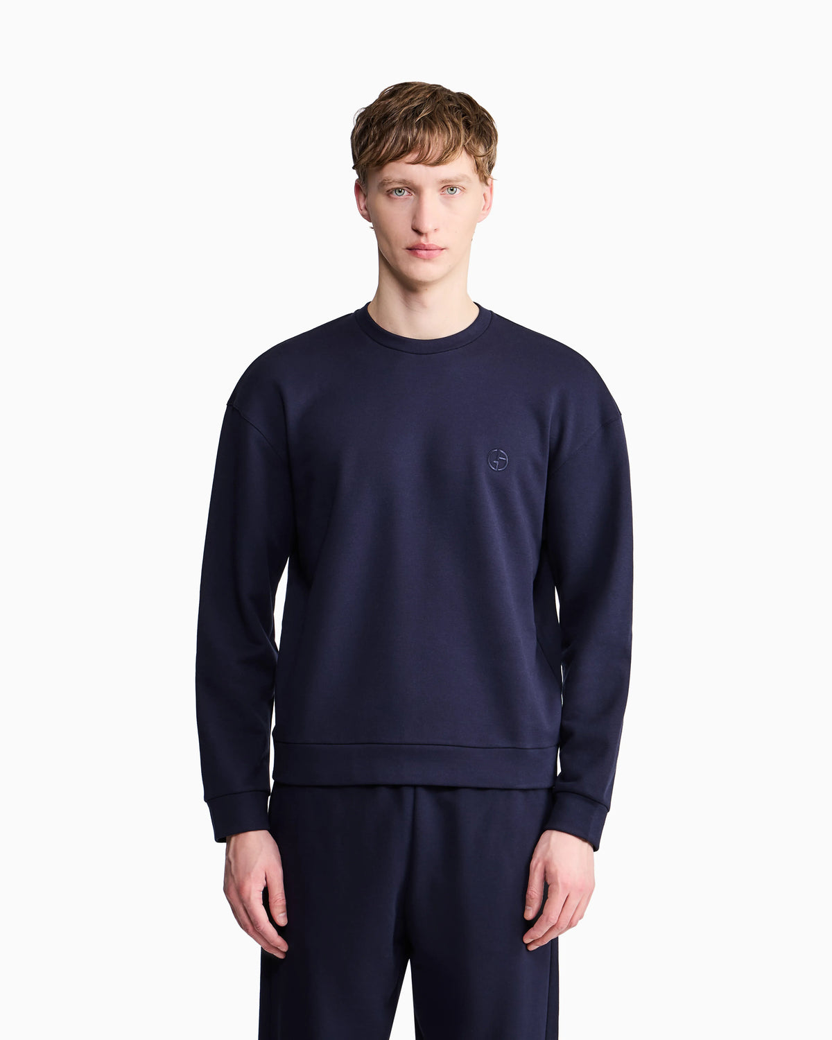 Cotton and cashmere crew-neck sweatshirt