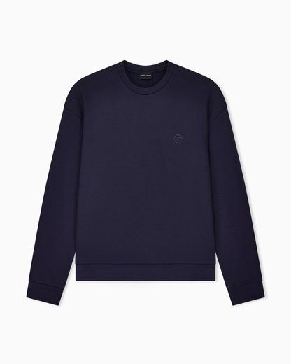 Cotton and cashmere crew-neck sweatshirt