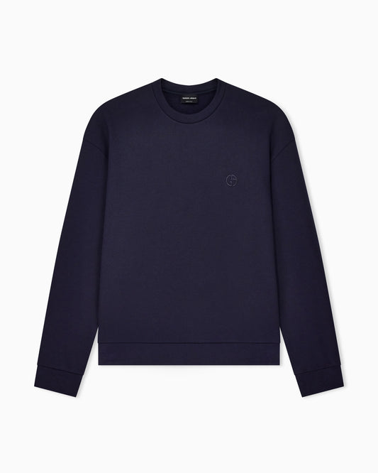 Cotton and cashmere crew-neck sweatshirt