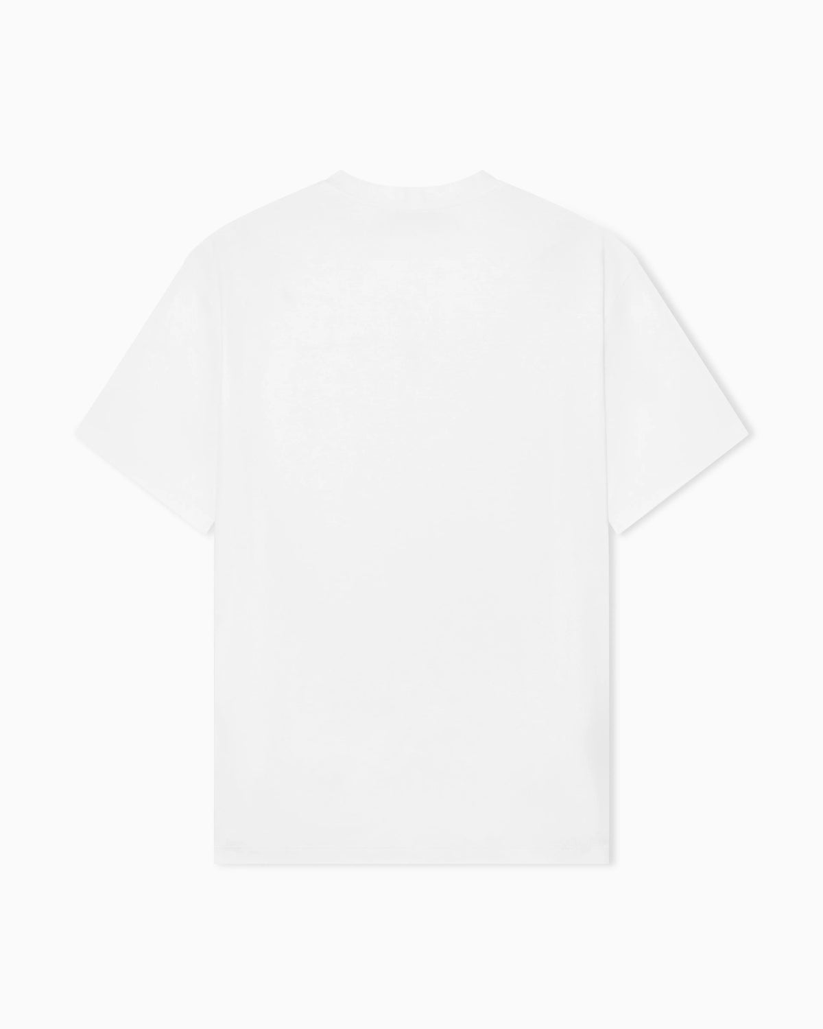 Crew neck t-shirt in cotton interlock and cashmere