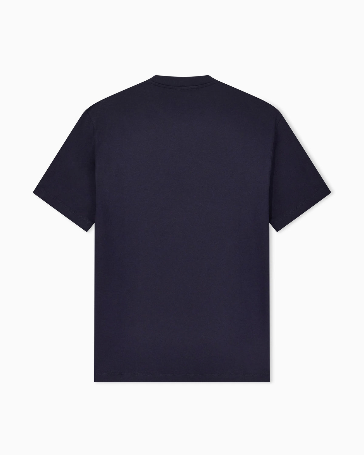 Crew neck t-shirt in cotton interlock and cashmere