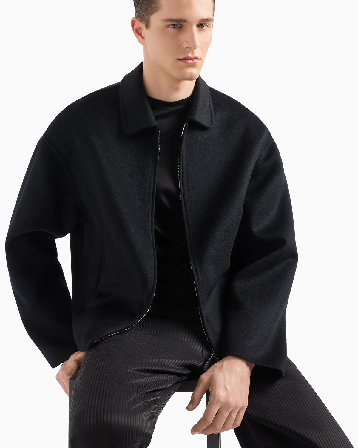 Double cashmere cloth blouson