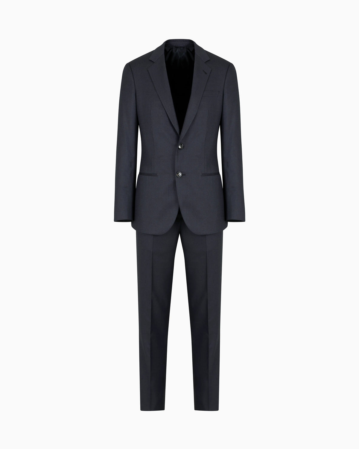 Manhattan Line virgin-wool single-breasted suit with a micro-check motif