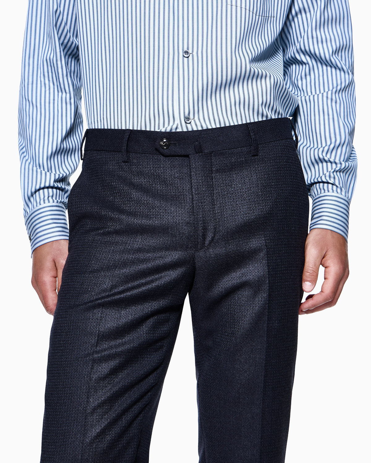 Manhattan Line single-breasted suit in houndstooth wool and cashmere