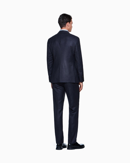 Manhattan Line single-breasted suit in houndstooth wool and cashmere