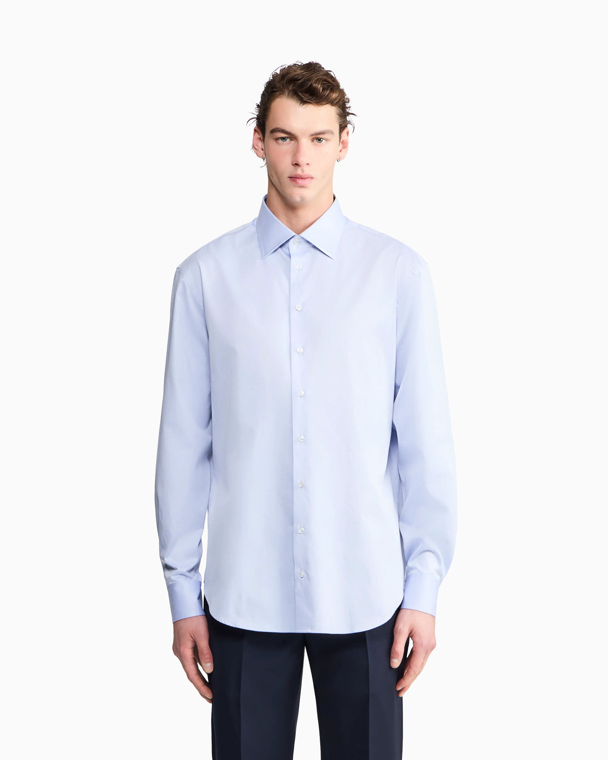 Regular-fit shirt in cotton twill