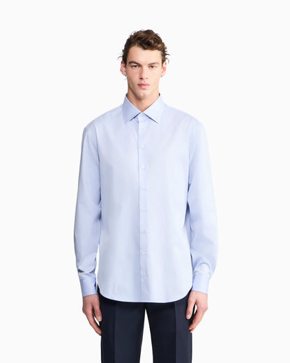 Regular-fit shirt in cotton twill