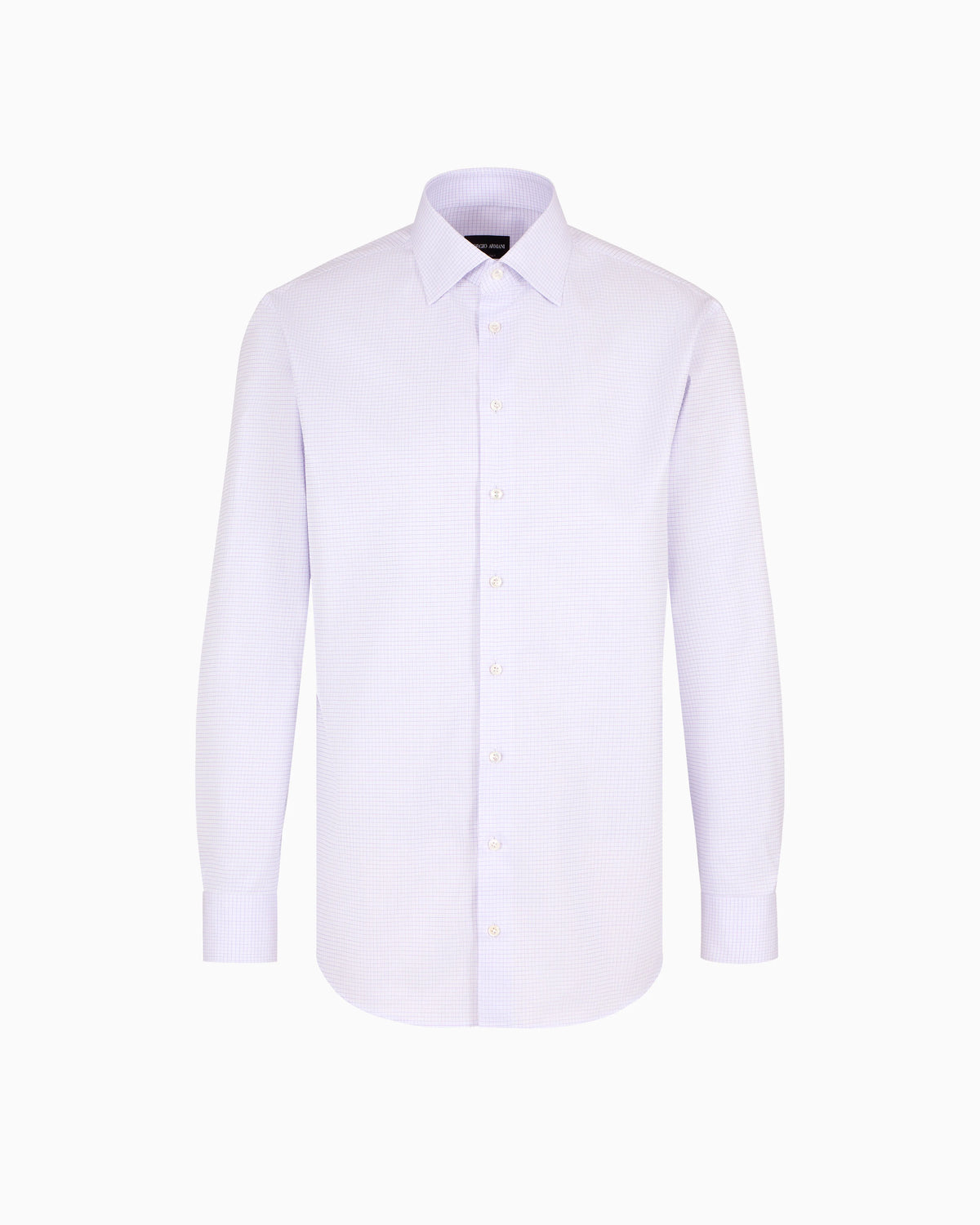Regular-fit shirt in micro-check luxury cotton