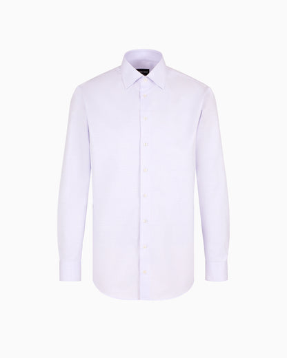 Regular-fit shirt in micro-check luxury cotton