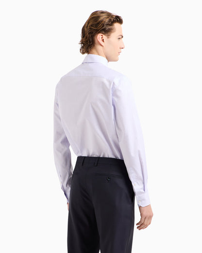 Regular-fit shirt in micro-check luxury cotton