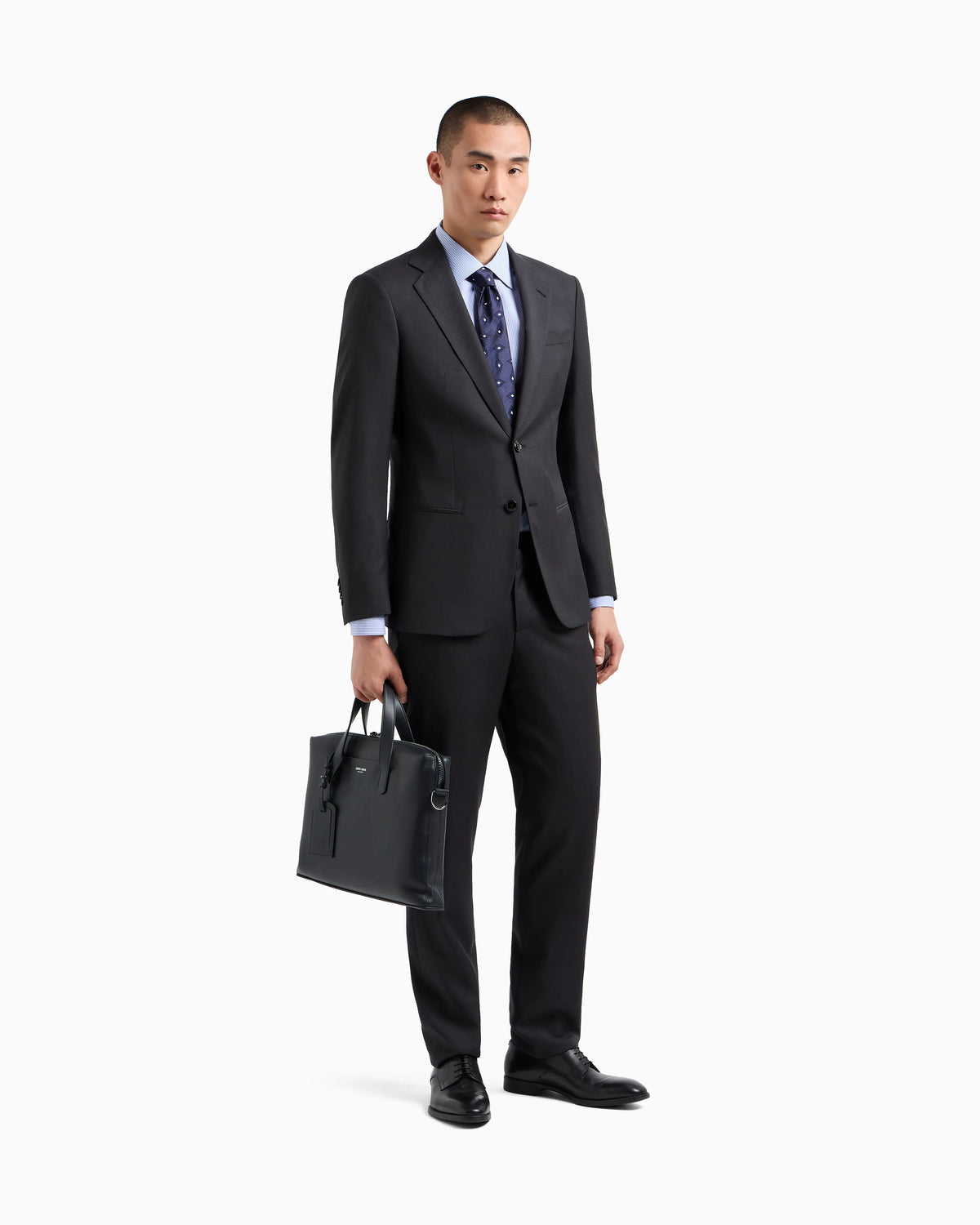 Regular-fit shirt in striped luxury cotton