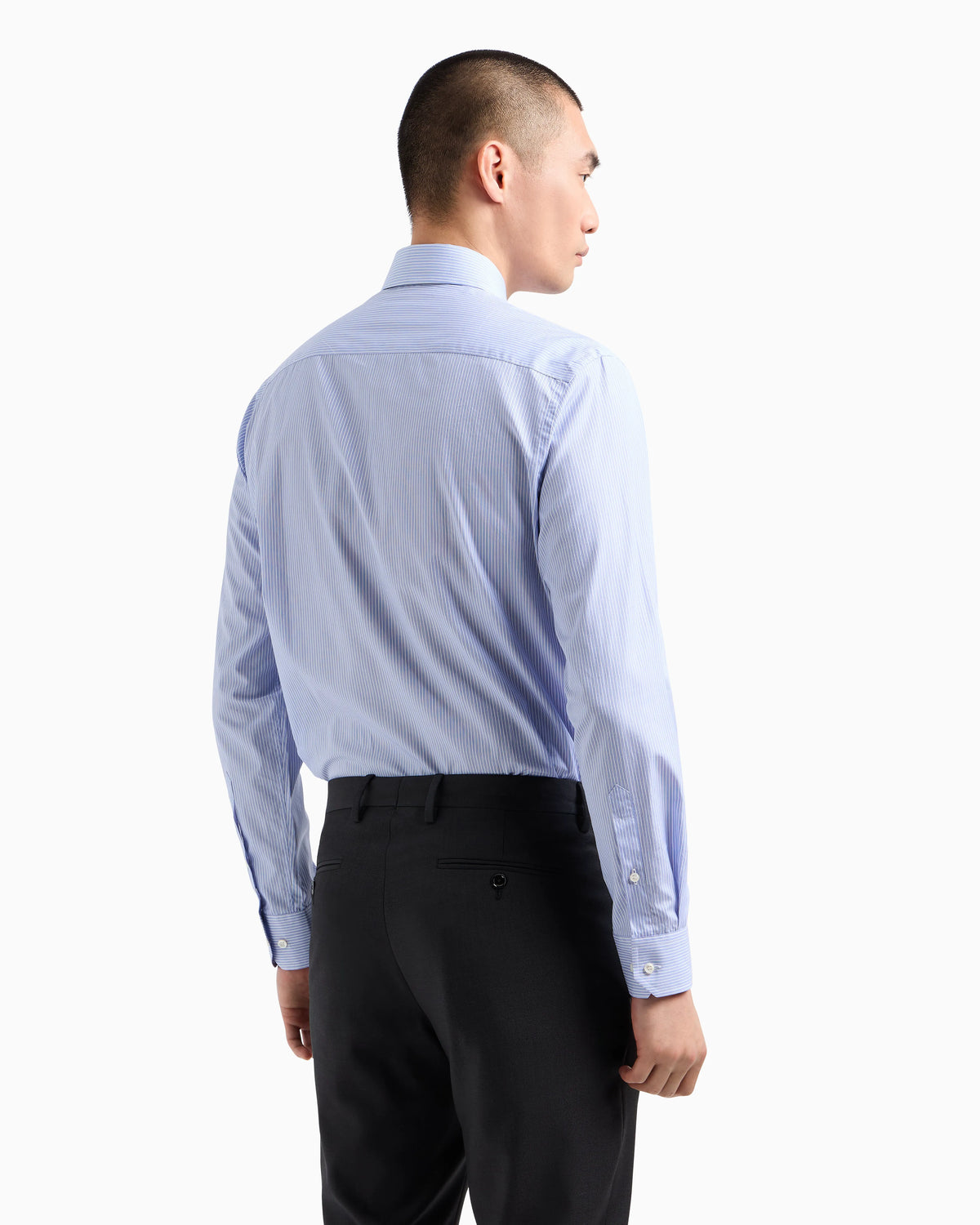 Regular-fit shirt in striped luxury cotton