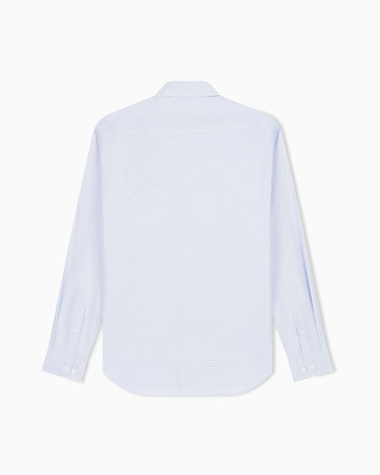 Regular fit shirt in micro weave cotton with French collar