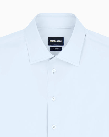 Regular-fit shirt in luxury cotton twill