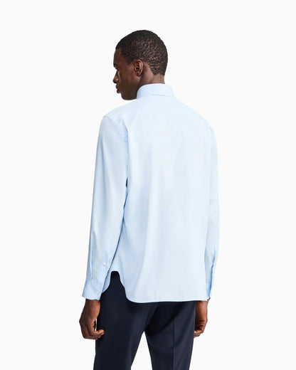 Regular-fit shirt in luxury cotton twill