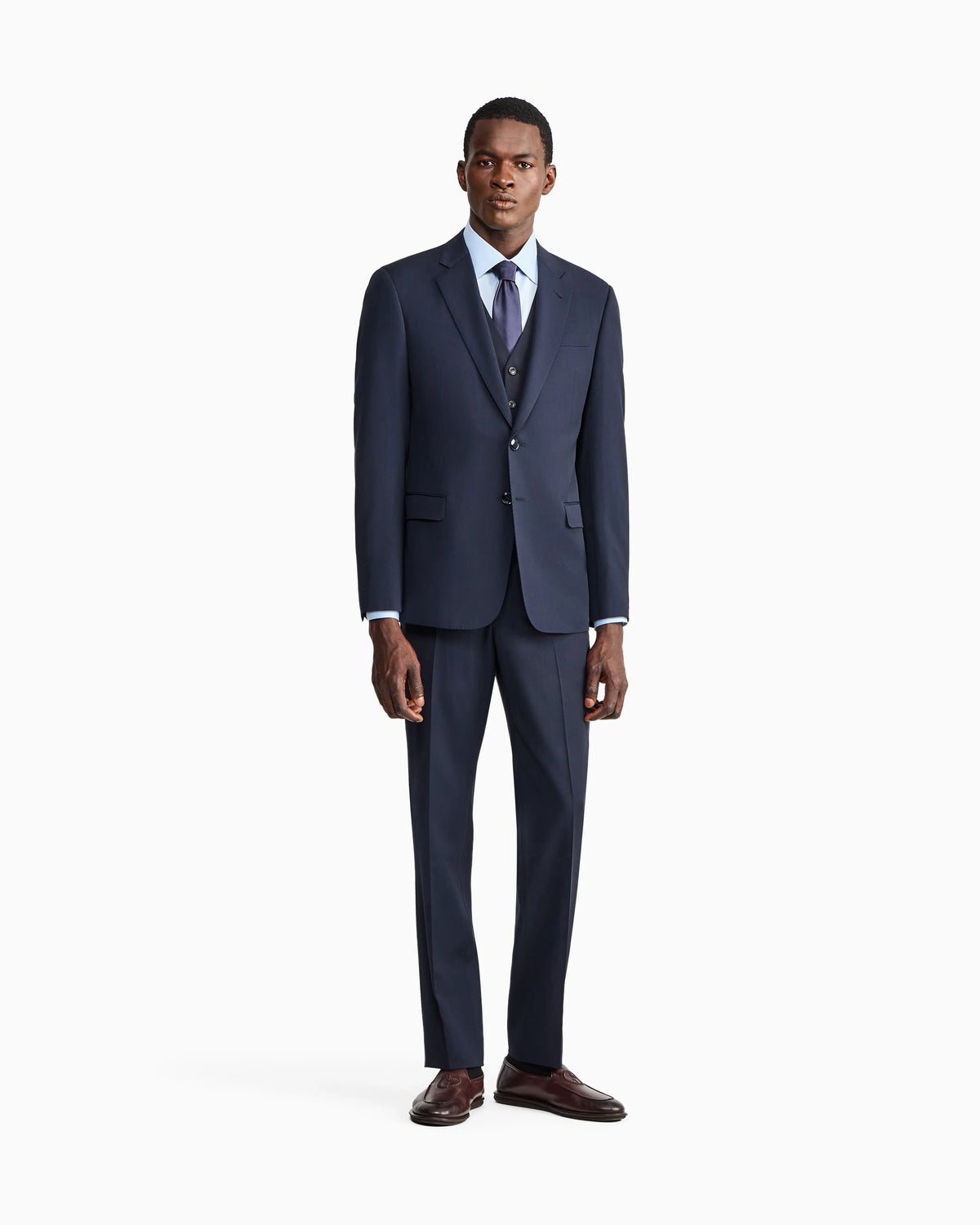 Regular-fit shirt in luxury cotton twill