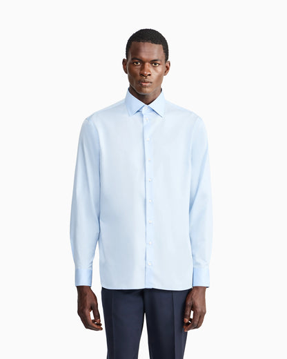 Regular-fit shirt in luxury cotton twill