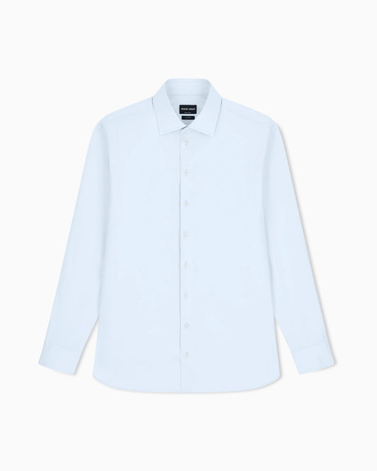 Regular-fit shirt in luxury cotton twill