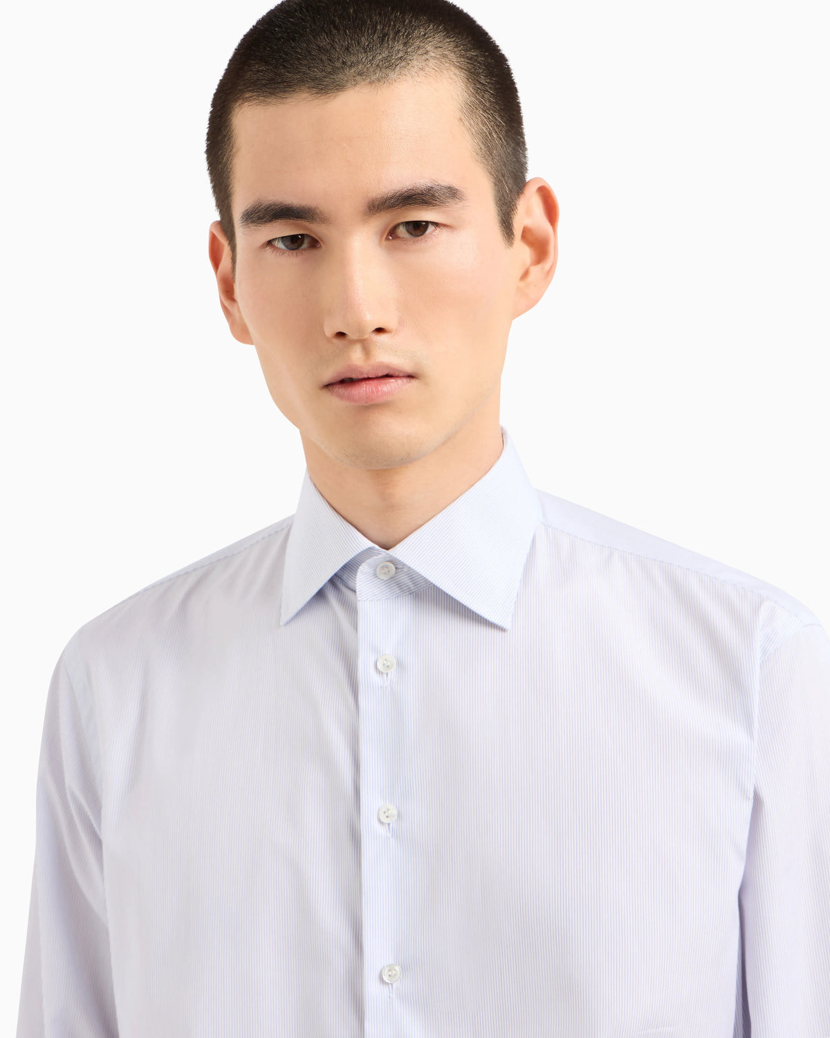 Regular-fit shirt in luxury cotton with a micro-pattern