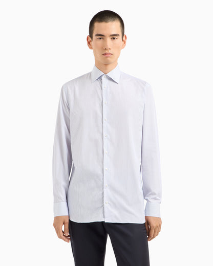 Regular-fit shirt in luxury cotton with a micro-pattern