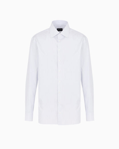 Regular-fit shirt in luxury cotton with a micro-pattern