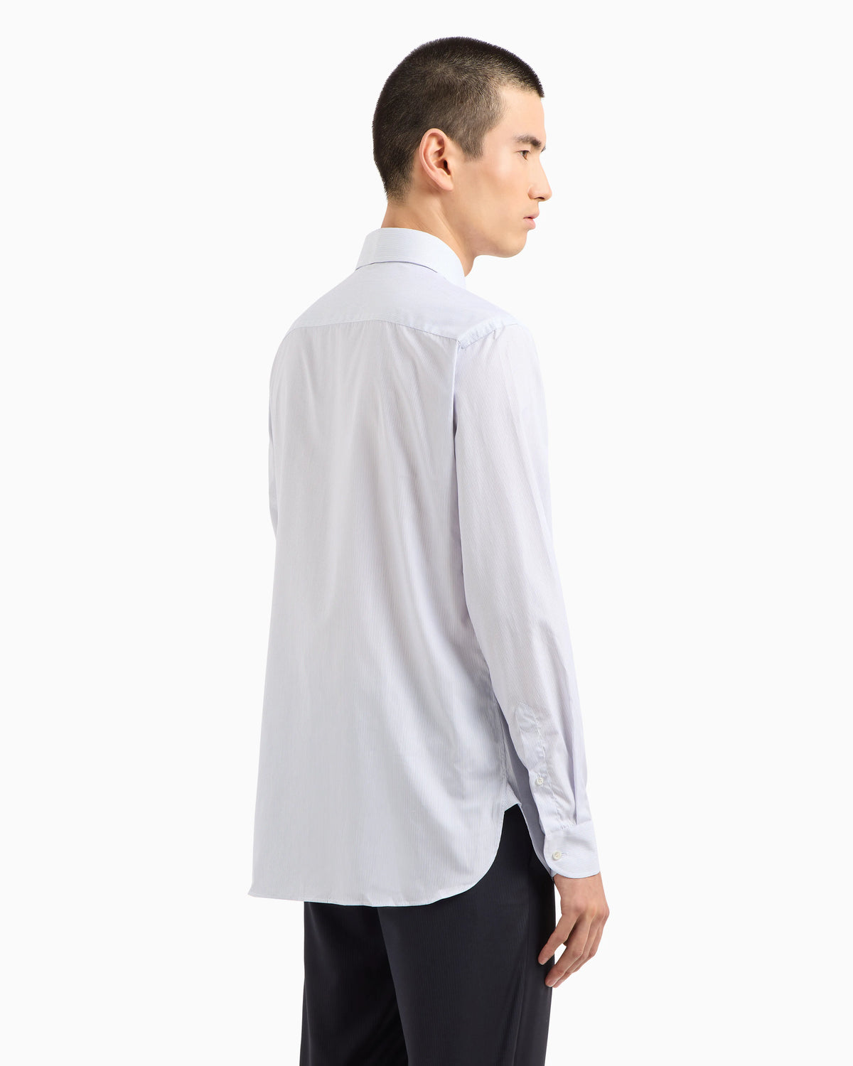 Regular-fit shirt in luxury cotton with a micro-pattern