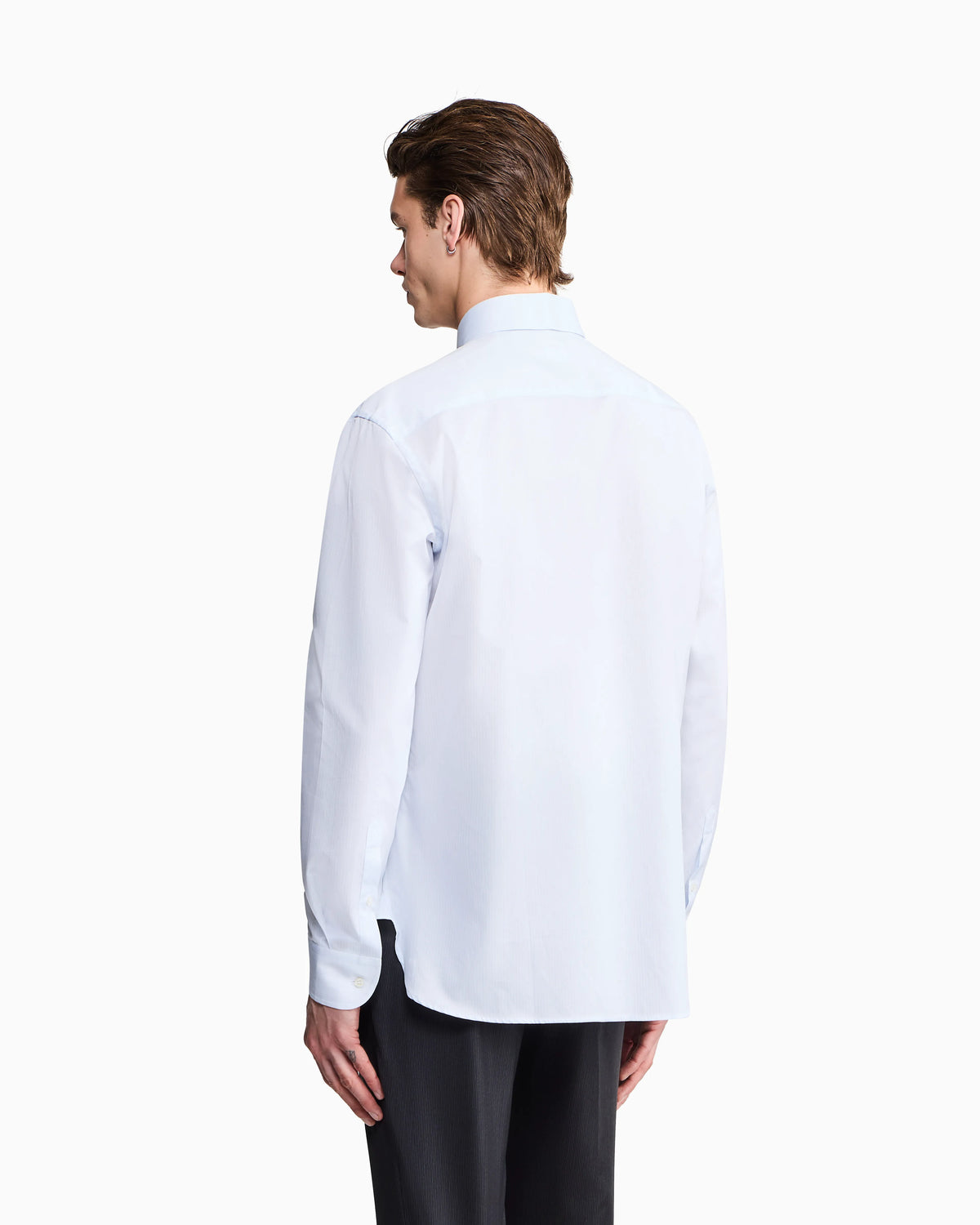 Regular-fit shirt in luxury striped cotton