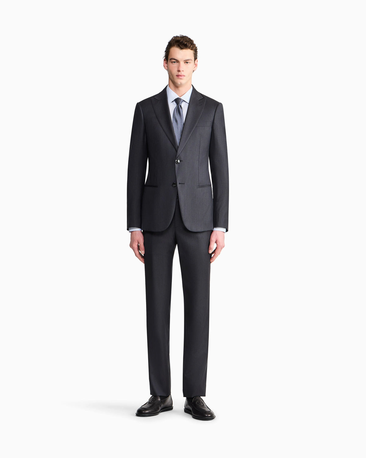 Regular-fit shirt in luxury striped cotton