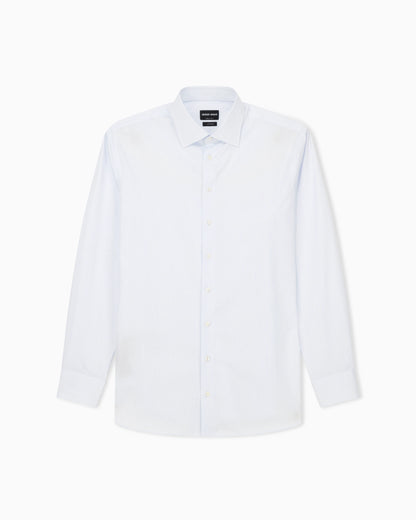 Regular-fit shirt in luxury striped cotton